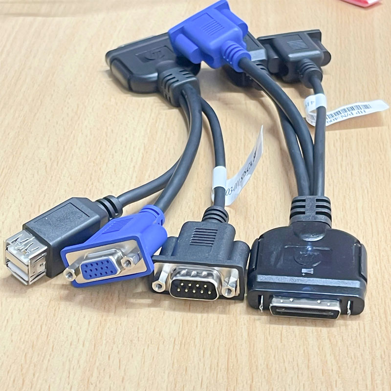 Cáp Original HP 409496-001 416003-001 SPS-CA,SUV KVM Server USB VGA Serial DB9 RS232 Cable I/O Diagnostic