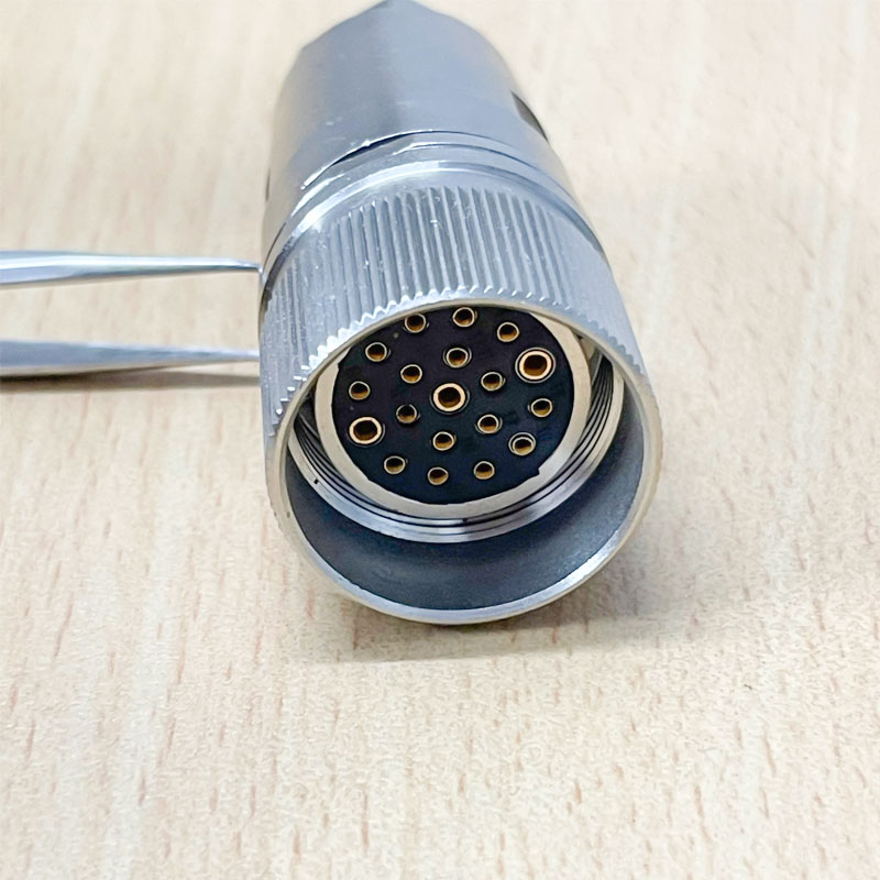 Đầu Jack Original Connector M23 19 Pin Female Crimp Insert Without Contacts For M23 Signal Connector Servo Encoder Cable 19 Pin Industrial