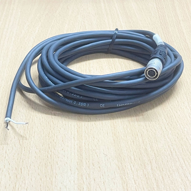 Cáp Hirose 6 Pin Female to 2 Core Open End H-S-CHAMBER2_2  Power Cable Dài 5M For Sony CCD Industrial Camera, Hikvision, Basler, Dahua