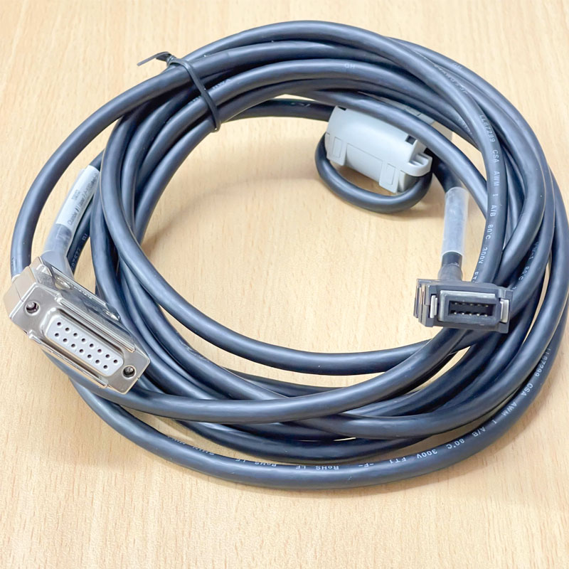 Cáp AEX-J4LMENCBL3M-L Dài 3M Cable DB15 Pin D-Sub Female Metal to SM-10P 10 Pin Plug Cable SHIN HWA E97577 80°C 300V 24AWG X 3P For Servo Motor Encoder