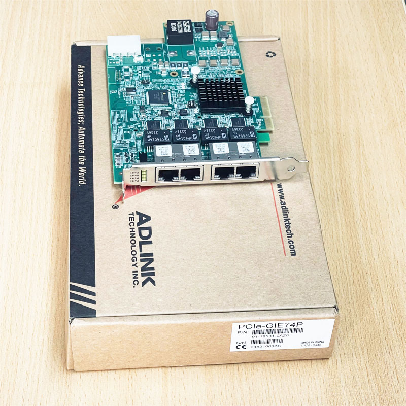 Card Mạng ADLINK PCIe-GIE74Px4 GigE Vision Power over Ethernet Frame Grabber Video CaptureCards 4 Port Intel(R) I210 Gigabit Network Jumbo Packets up to 9014 Bytes