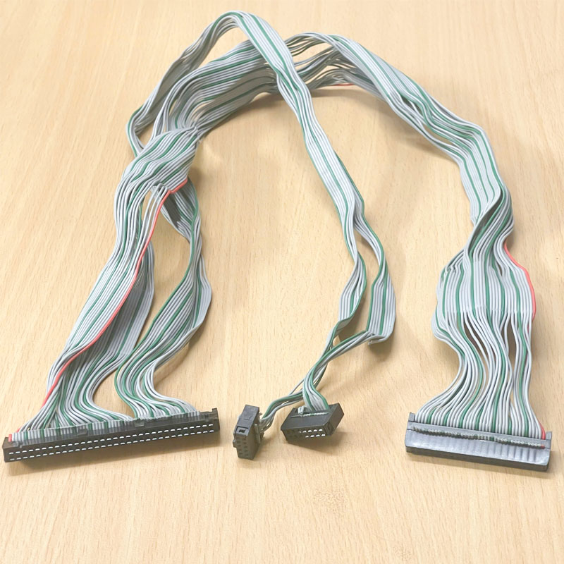 Cáp Bẹ Nhiều Màu Series PLC I/O Cable IDC 64 Pin 2.54mm to Y Splitter IDC Flat Ribbon 40 Pin + 2 IDC Flat Ribbon 10 Pin Length 0.7M