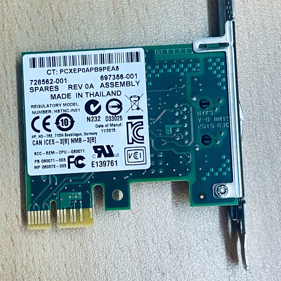 Card Mạng Intel I210-T1 PCI-E Singgle Port Ethernet Server 10/100/100