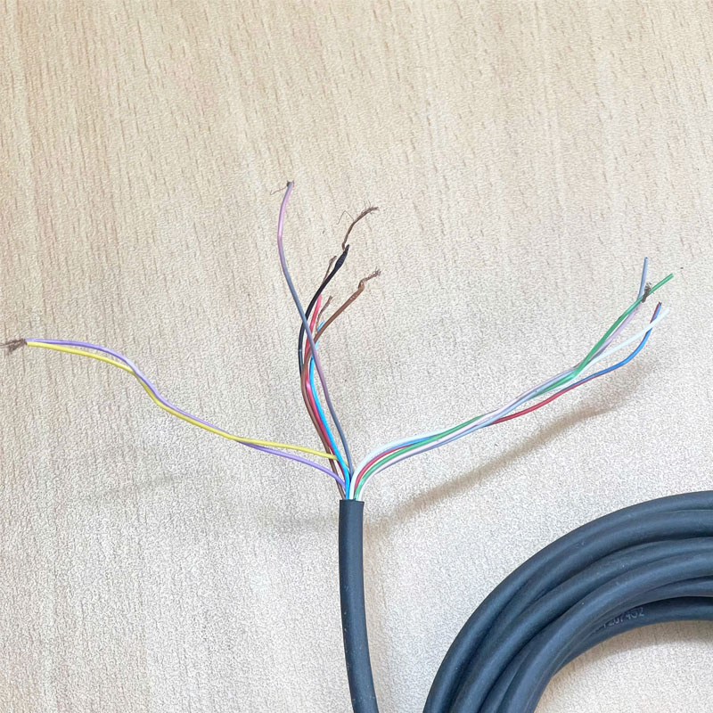Cáp Power I/O Cablec M12 A-Code 12 Pin Female Right Angle to 12 Core Open End Dài 5M For Cognex Industrial Camera And Sensor Actuator Connector