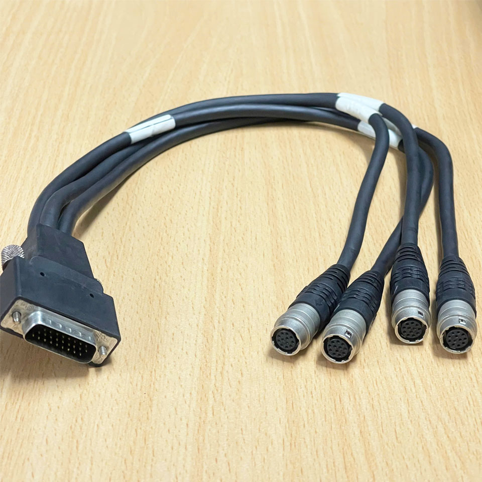 Cáp Cognex 300-0232-015R Dài 60Cm Cable DB26 Male to 4 Port Hirose 12 Pin HR10A-10J-12S Female Splitter Hàng Original Tháo Thiết Bị