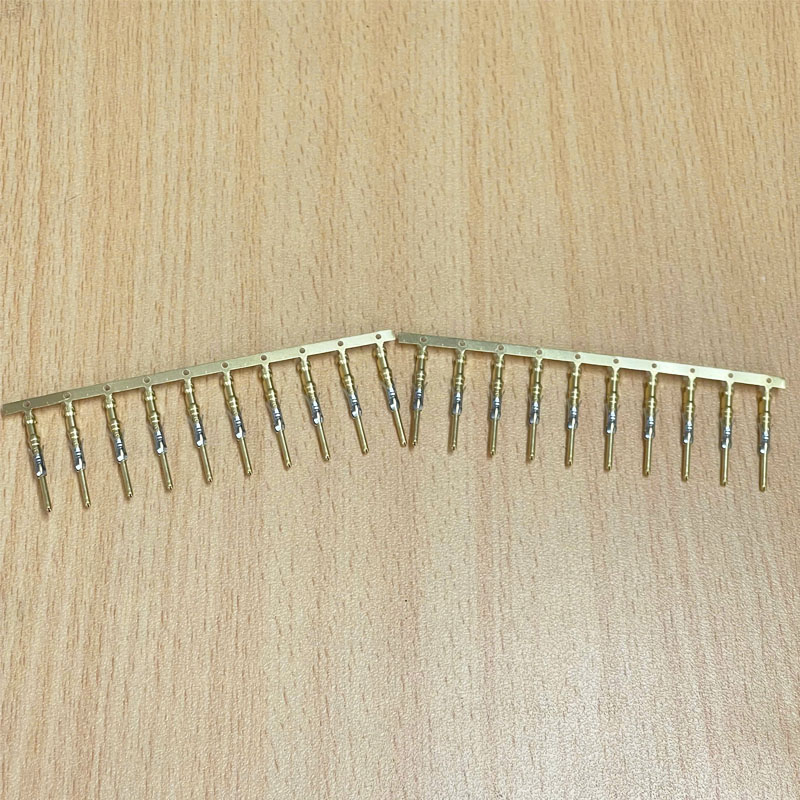 Chân pin kết nối 3-66104-0 Male Terminal Socket Contact 24 – 20 AWG 2 – 6 mm² Wire Locking Spring Contact Retention Discrete Wire Crimp Brass For Smema Connector 206044-1