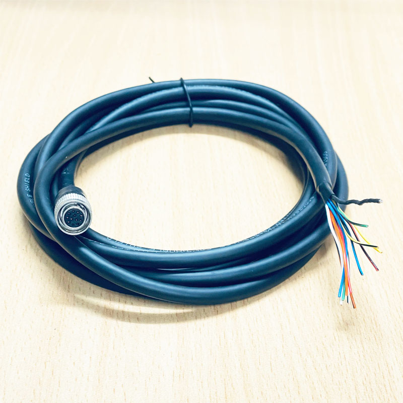 Cáp MV-ACP-H12P-Open-HF-3M Dài 3M Cable Hirose 12 Pin Female HR10A-10P-12S(73) to 12 Core Open Shield Flying Lead