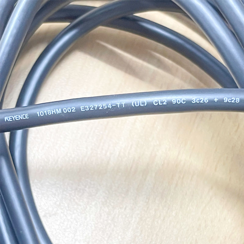 Cáp Keyence OP-87528 Control Cable Dài 5M Hirose HR10A-10TP-12P(73) 12 Pin Male to DB9 Female For Keyence 1D/2D Code Reader Scanner