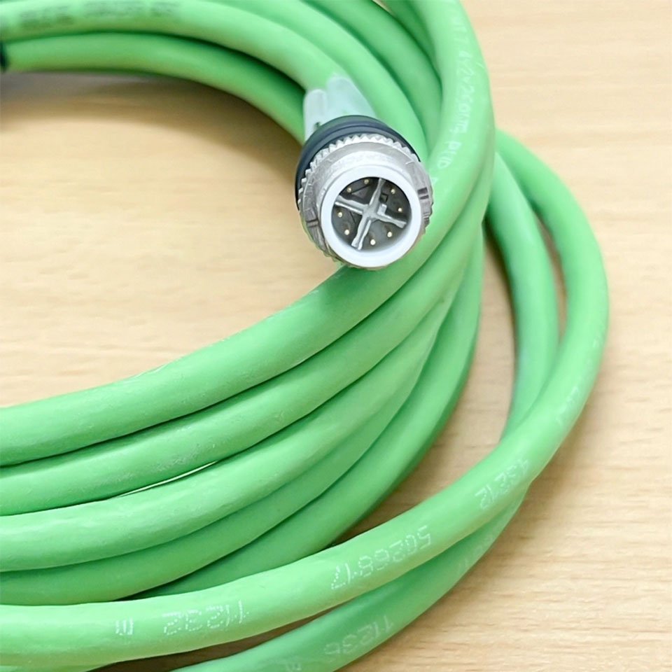 Cáp Original Cognex CCB-84901-2001-05 Dài 5M Cable M12 X-Coded 8 Pin Male to RJ45 Ethernet ForCognex Camera Industrial DMR-262X-MAX-L