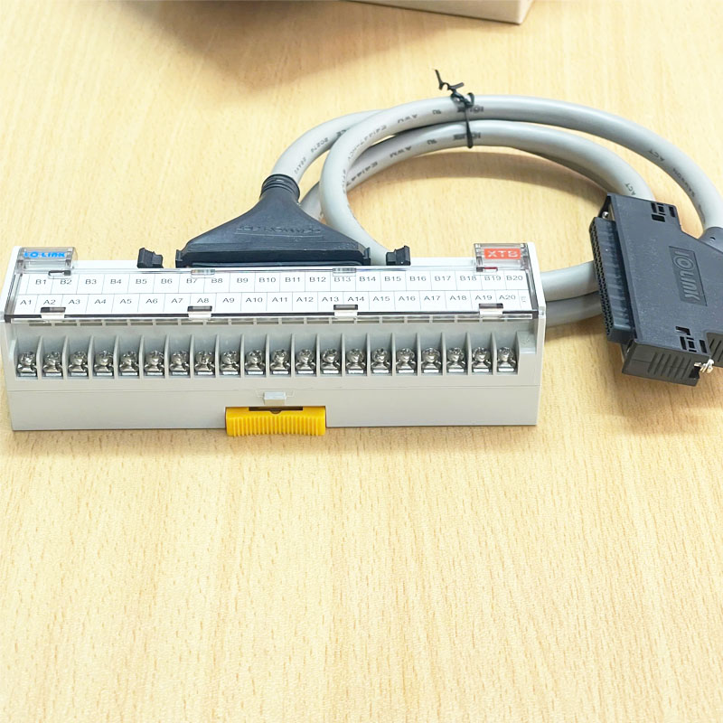 Bộ Cầu Đấu I/O SAMWON ACT XTB-40H + Cáp L40HF-10PB-1 Dài 1M For Mitsubishi PLC Servo Drive Terminal PCB Breakout Board