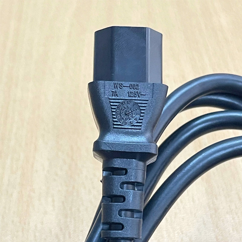 Dây Nguồn 3 Chân 2 Dẹt 1 Tròn Có Tiếp Địa NIHON WELL SHIN WS-001 WS-002 AC Power Cord Japan JIS C 8303 IEC C13 125V 7A 14AWG 3x0.75mm Dài 1.8M