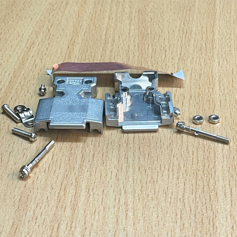 Vỏ Ốp Rắc Hàn DDK 17J-9 RS232 DB9 DB15 VGA Fujikura D-Sub Connector Backshell 17J-9 Jack Metal Connector Communication Cable