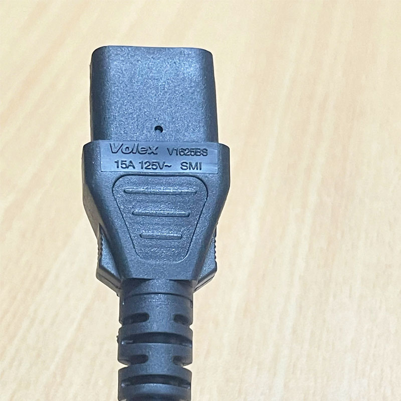 Dây Nguồn Volex IEC-C13 to NEMA 5-15P V1625BS PS204 15A 125V 84516 SJT 3X14AWG 3x2.08mm² 60°C 300V FT2 Dài 2.5M