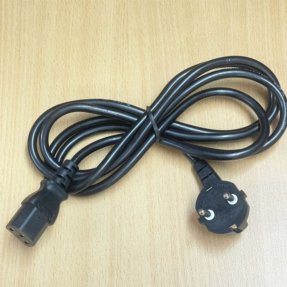 Dây Nguồn HWA JIN YWJ-0753L YWJ-0753C European Schuko Power Cord CEE 7/7 to IEC320 C13 10A 250V 3x0.75mm² Dài 2M