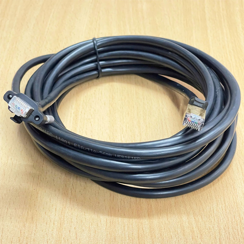 Dây Cáp Mạng Ethernet RJ45 Có Vít Khóa MV-ACG-RJ45s-RJ45-ST-5M Cable GigE SFTP CAT.7 ISO/IEC EIA/TIA-568B Screw Locking Horizontal RJ45 CB-8P8C-8P8C-500 Dài 5M For Industrial Digital GigE HIK VISION Camera
