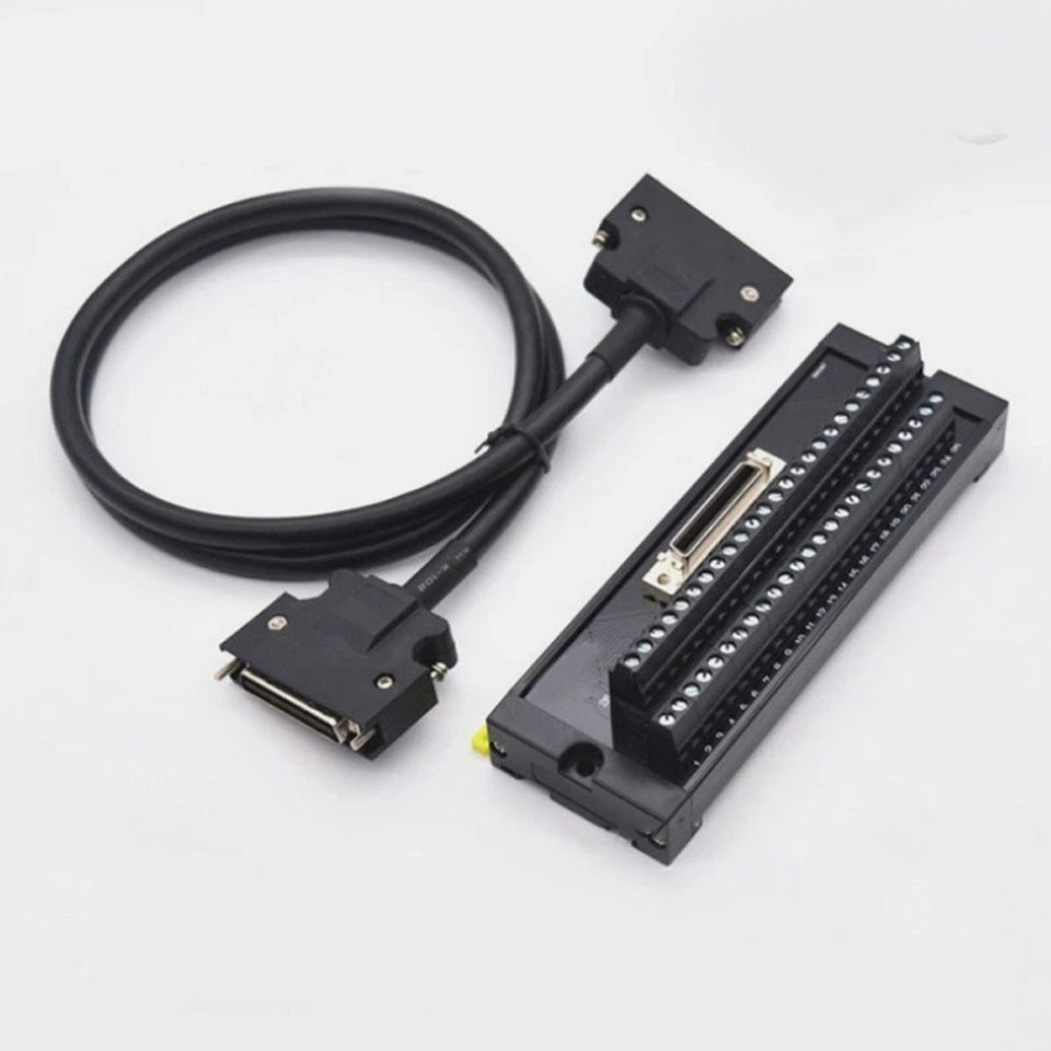 Cáp SCSI MDR 50 Pin Male to Male Connector 3M SM 10350 With Screw Pitch 1.27mm Gold Plated Shielded Cable Dài 3M For Mitsubishi Servo Driver MR-J3CN1 MDR 50 PIN X4 Interface CN1