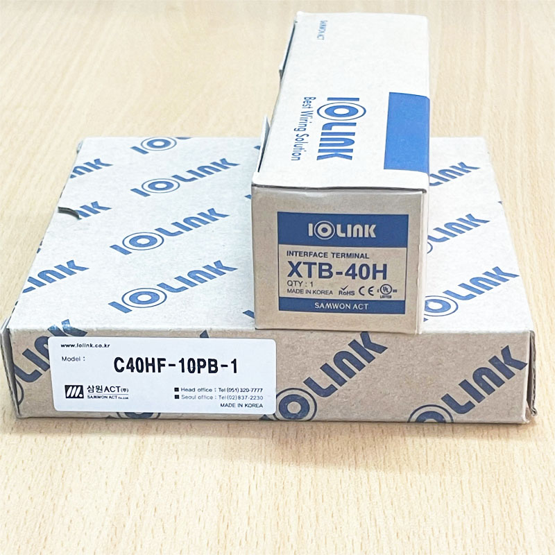 Bộ Cầu Đấu I/O SAMWON ACT XTB-40H + Cáp L40HF-10PB-1 Dài 1M For Mitsubishi PLC Servo Drive Terminal PCB Breakout Board