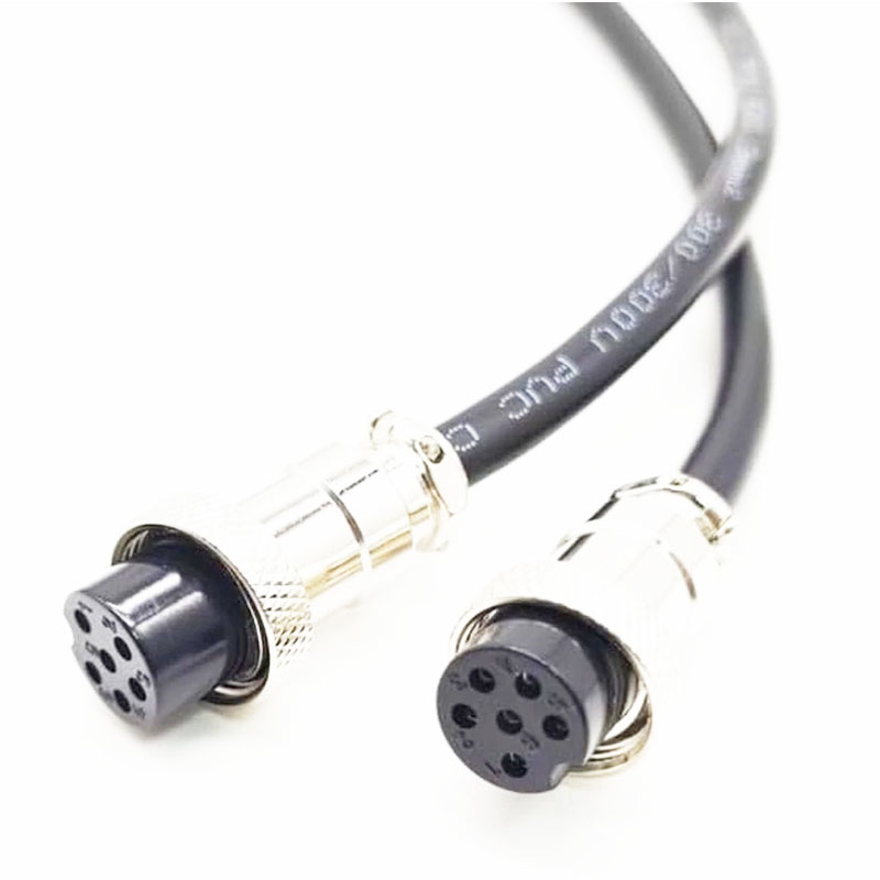 Cáp GX16 6 Pin Cable Double Female Head Aviation Cordset, GX16 6 Pin Panel Mount Circular Metal Aviation Connector Adapter Female to Female Length 1M