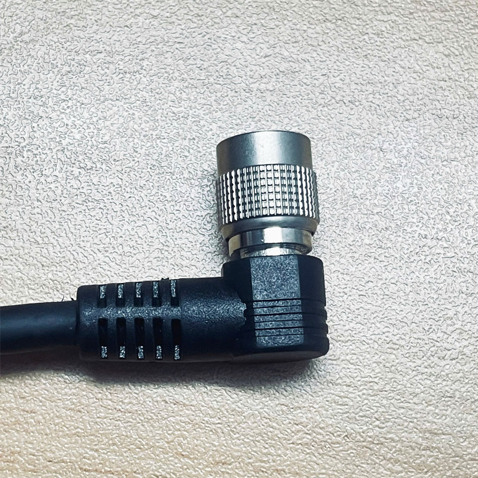 Cáp Hirose HR10-10R-9P Male Right Angle to RS232 DB9 Female + DC Power Supply Dài 5M For Industrial Cable Management Motion Controller