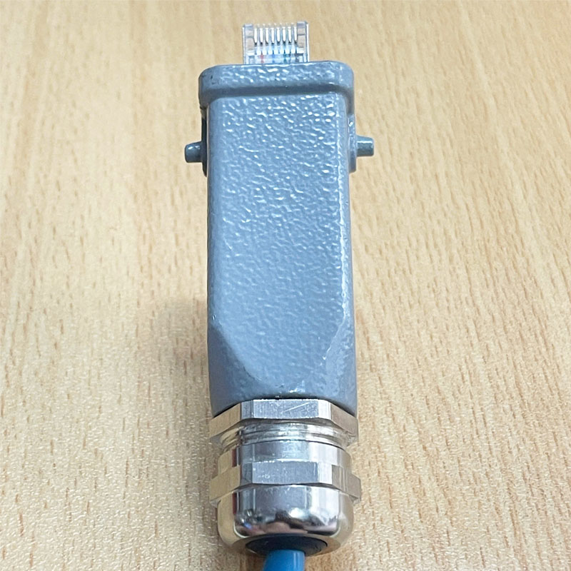 Dây Nhảy CAT5E SF/UTP Ethernet SZMW-170113-10 Dài 10M Cable Connector H3A RJ45 H3A-TE-2B-M20-RJ45 Ethernet-Switch Module Heavy Duty Connector