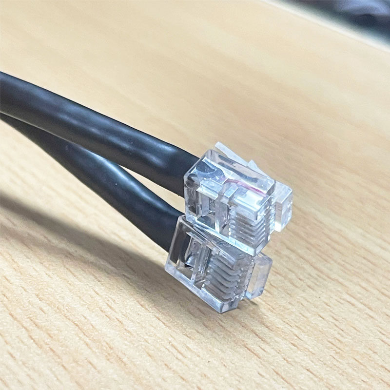 Bộ Cáp Chuyển Đổi SMEMA Connector Cable Male And Female to RJ12 6P6C Male Dongle Dài 1.8M For Băng Tải Tự Động, Máy In Kem Hàn, Máy Gắp Linh Kiện, Lò Reflow, Máy AOI,SPI.
