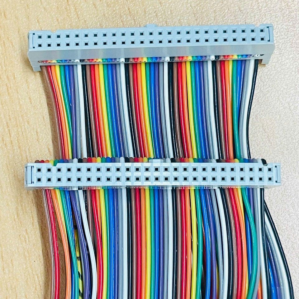 Cáp Bẹ Nhiều Màu IDC 50 Pin 2.54mm Pitch Flat Ribbon Data Rainbow Color Cable Connector Type B Dài 0.2M