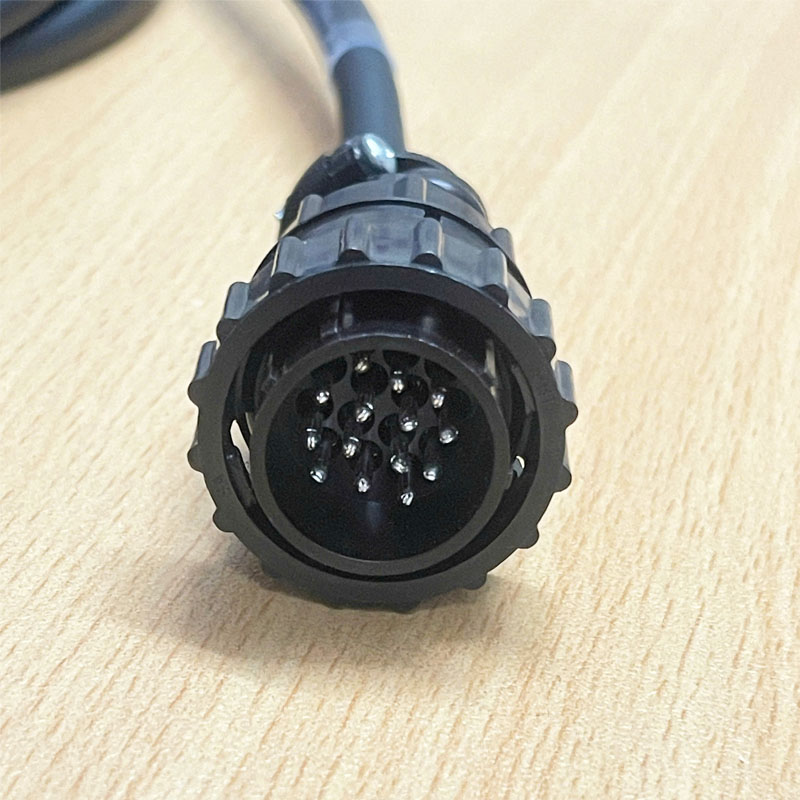 Cáp 5M 17ft Connector ETE 206044-1 SMEMA 14 Pin Male to 14 Core Open Flying Dài 5M For Link The Signal System.