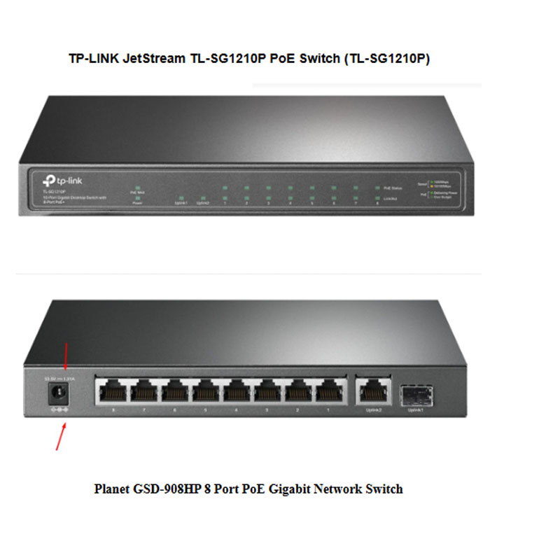 Adapter 54V 2.4A 130W NETGEAR Connector Size 5.5mm x 2.5mm For Planet GSD-908HP 8 Port PoE Gigabit PoE Gigabit Switch TP-LINK TL-SG1210P, D-Link 8 Port