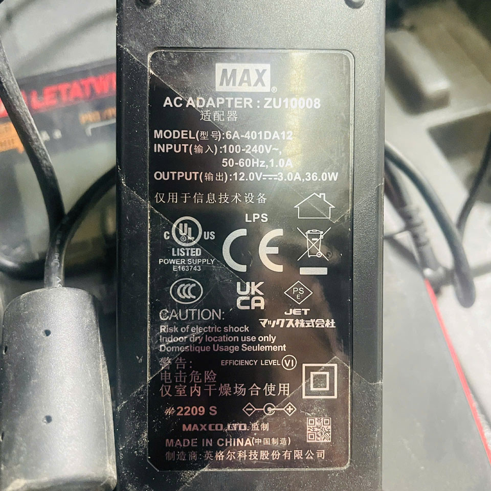 Adapter 12V 3A 36W HOIOTO ADS-40SI-12-3 OEM Thay Thế MAX 6A-401DA12 12V 3A Connector Tip Size 5.0mm x3.0mm For Máy In Đầu Cốt Ống Lồng LM-550A2 & CPM-100HG5M LM-380A, LM380E, LM-380EZ, LM-390A, LM-550A2, LM-550A, LM-550E