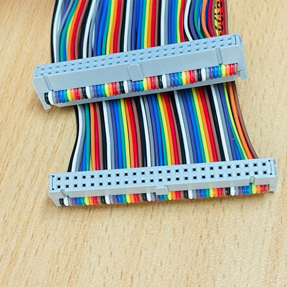 Cáp Bẹ Nhiều Màu IDC 50 Pin 2.54mm Pitch Flat Ribbon Data Rainbow Color Cable Connector Type B Dài 0.2M