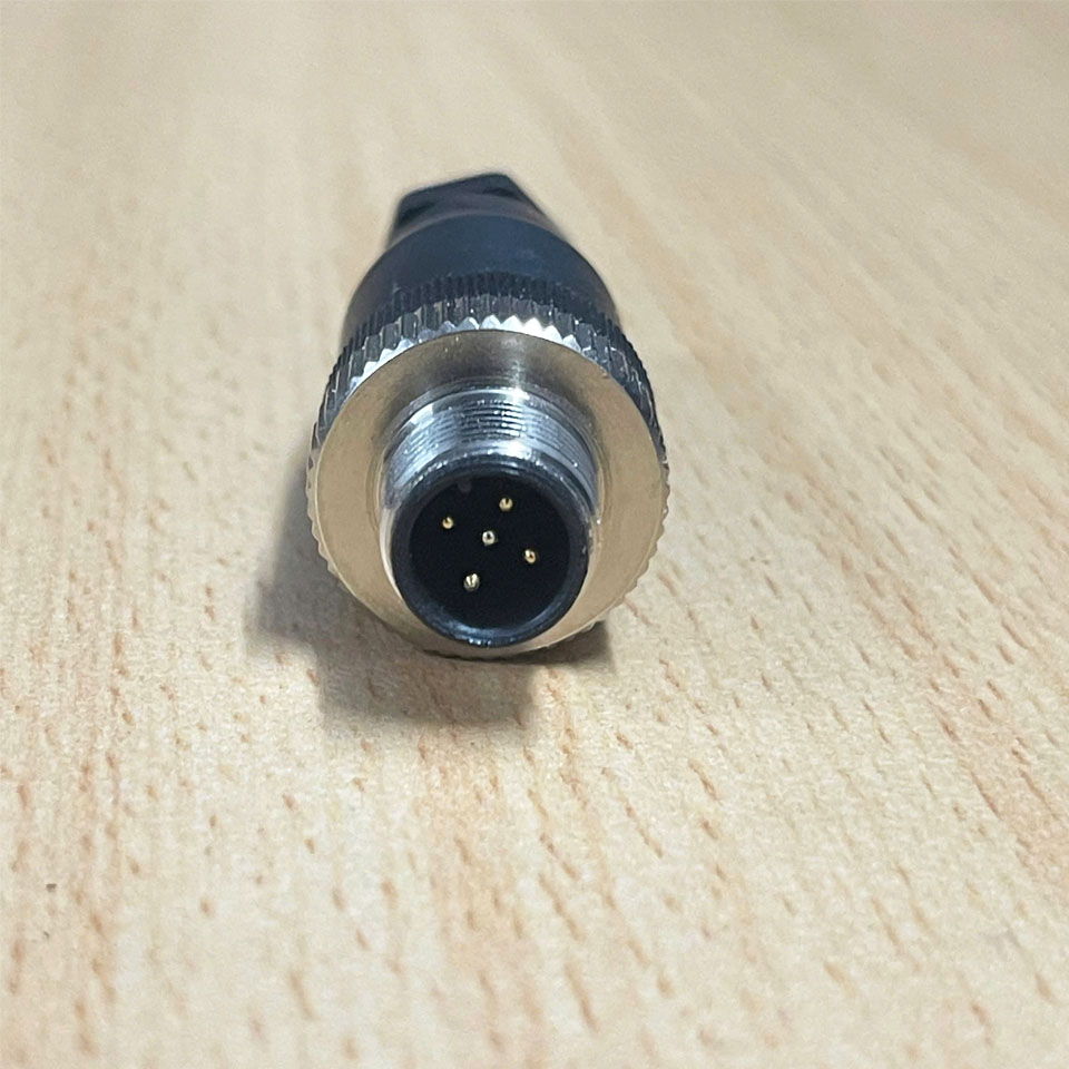 Đầu Nối M12 A-Code 5-Pin Male 5 Position Circular Connector Plug Male Pins Screw For Sensor Cable