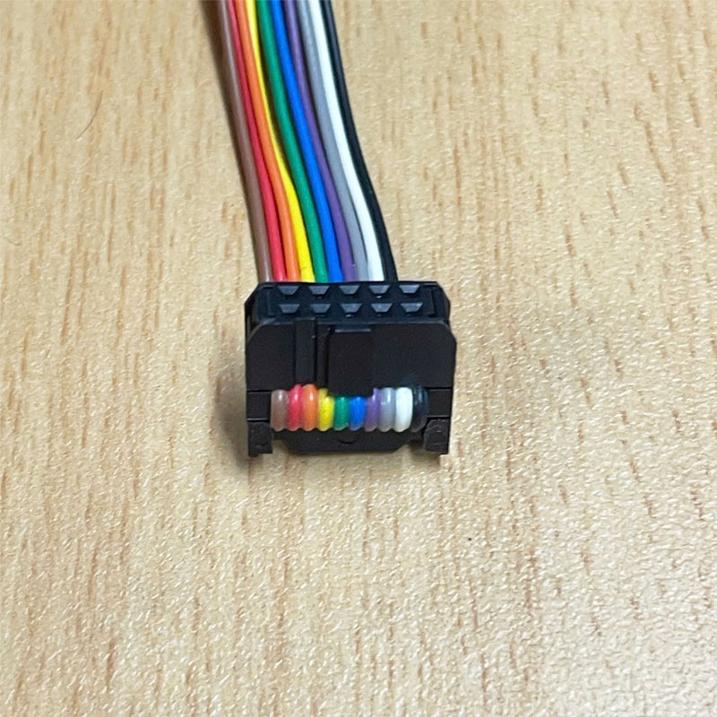 Cáp IDC 10 Pin Female to Female 10 Pin FC 2*5 Pitch 2.54mm Cable Flat Ribbon Data Rainbow Color Dài 0.3M For CMC CNC PLC LCD Screen