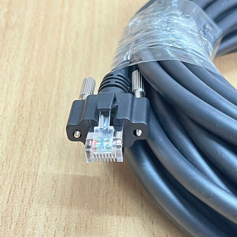 Cáp mạng có khóa vít Ethernet TYFL3000W10M-C5E-A1A0-BK-DXD Dài 10M For Industrial Cameras GigE Vision or Connections Requiring High Stability.