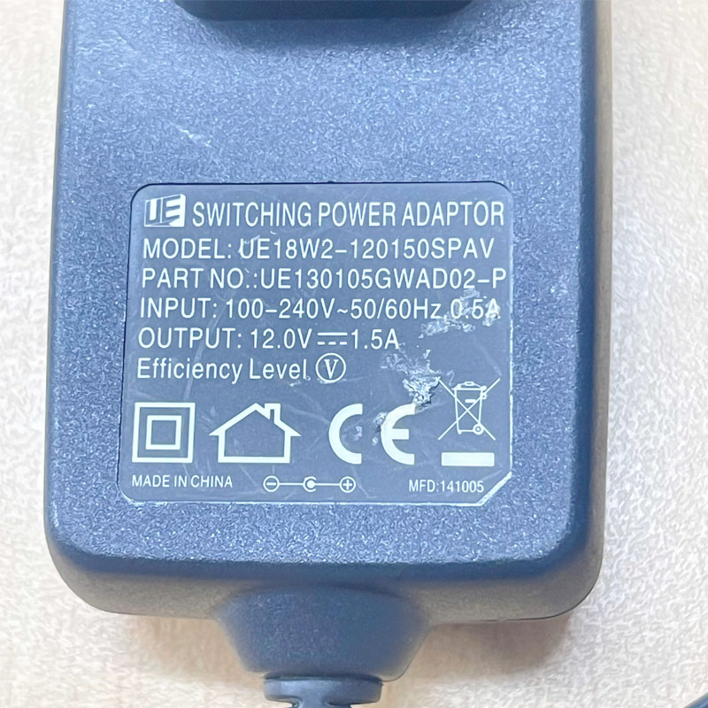 Adapter 12V 1.5A UE18W2 OEM AC1116J-R KING JIM Connector Size 5.0mm x 3.0mm For Máy In Nhãn Tepra Pro King Jim SR530 Tepra Pro