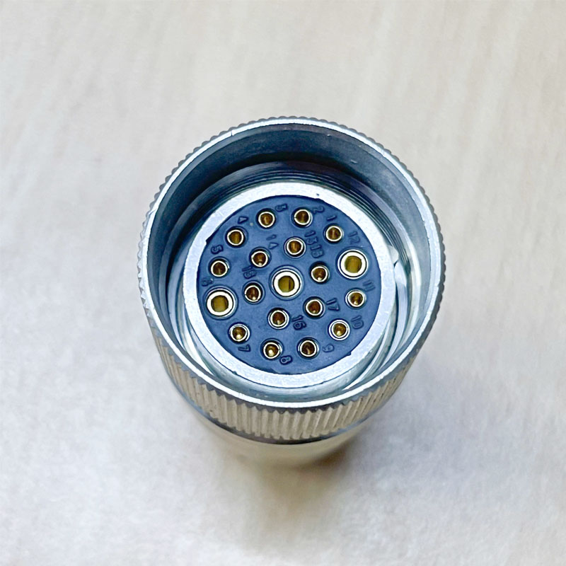 Đầu Jack Original Connector M23 19 Pin Female Crimp Insert Without Contacts For M23 Signal Connector Servo Encoder Cable 19 Pin Industrial