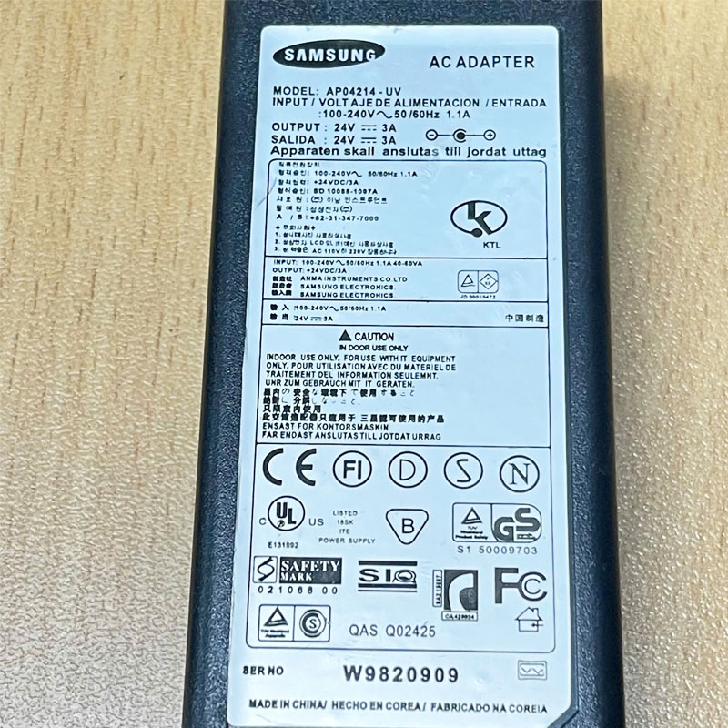 Adapter 24V 3A SAMSUNG AP04214-UV Chân Cắm Connector Size 5.5mm x 2.5mm