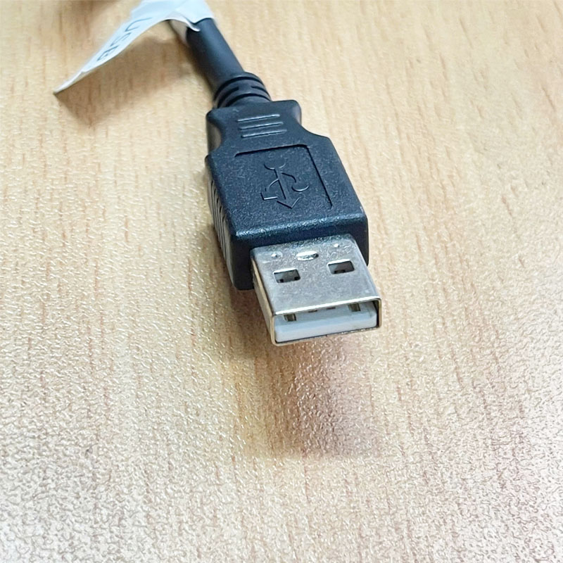 Cáp USB 2.0 Type A to Type B Left Angle Dài 2.5M Shielded Style 2725 28AWG/1P+24AWG/2C For Connection Touch Panel Koyo C-More HMI to Computer Programming/Download