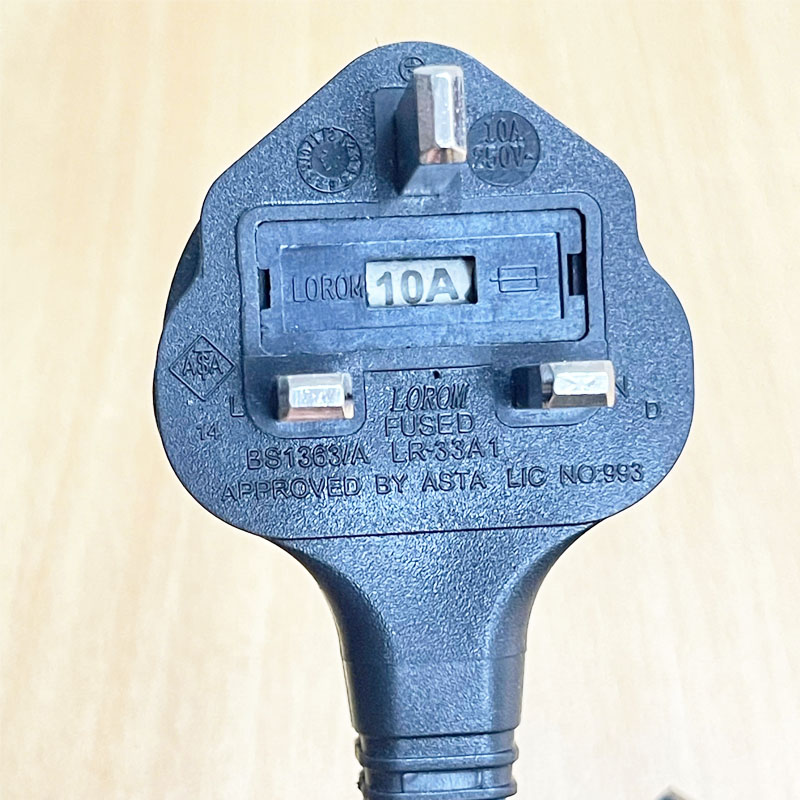 Dây Nguồn UK BS1363/A LOROM LR-33A1 LR-03B AC Power Cord to C13 10A ...