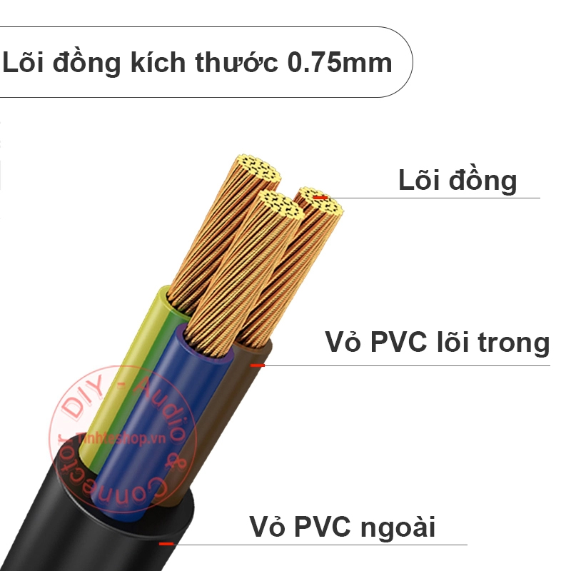 Dây Nguồn OEM CAB-C15-CBN IEC 60320 C14 to C15 10A 250V 18AWG 3x1.0mm²  cho PDU , UPS, PC