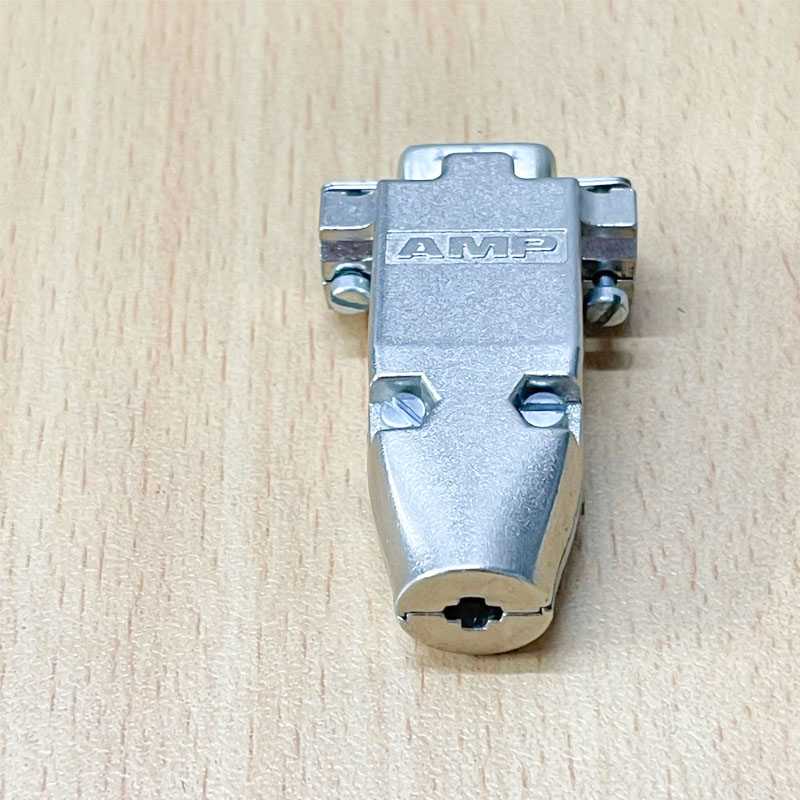Đầu Jack Hàn AMP RS232 DB9 Female Metal Shielded Connector Gold Plated Shell Kit 9 Pin Serial Port For PLC/HMI/ Servo Driver Encoder Communication Cable