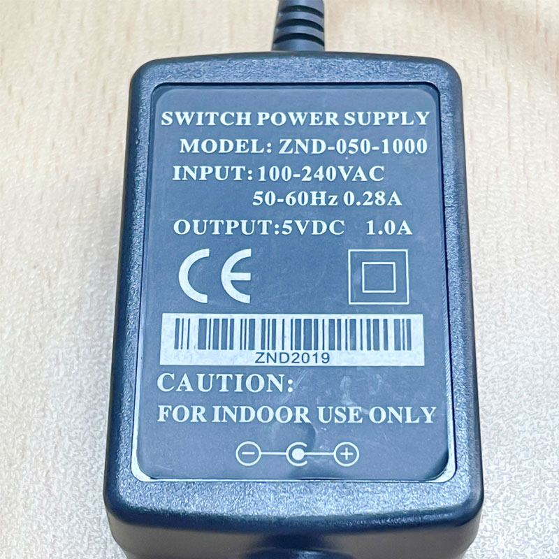 Adapter 5V 1A ZND-050-1000 For Media Converter Connector Size 5.5mm x 2.5mm