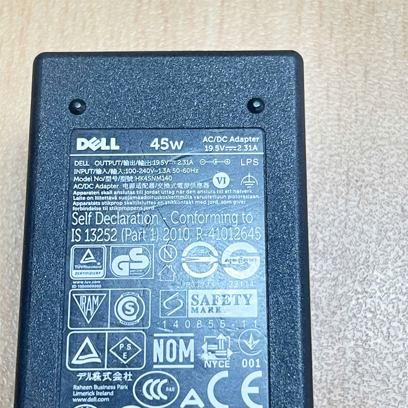 Adapter Dell 19.5V 2.31A 45W HK45NM140 Chân Cắm DC Size 4.5mm x 3.0mm For Dell XPS 13 9333 9343