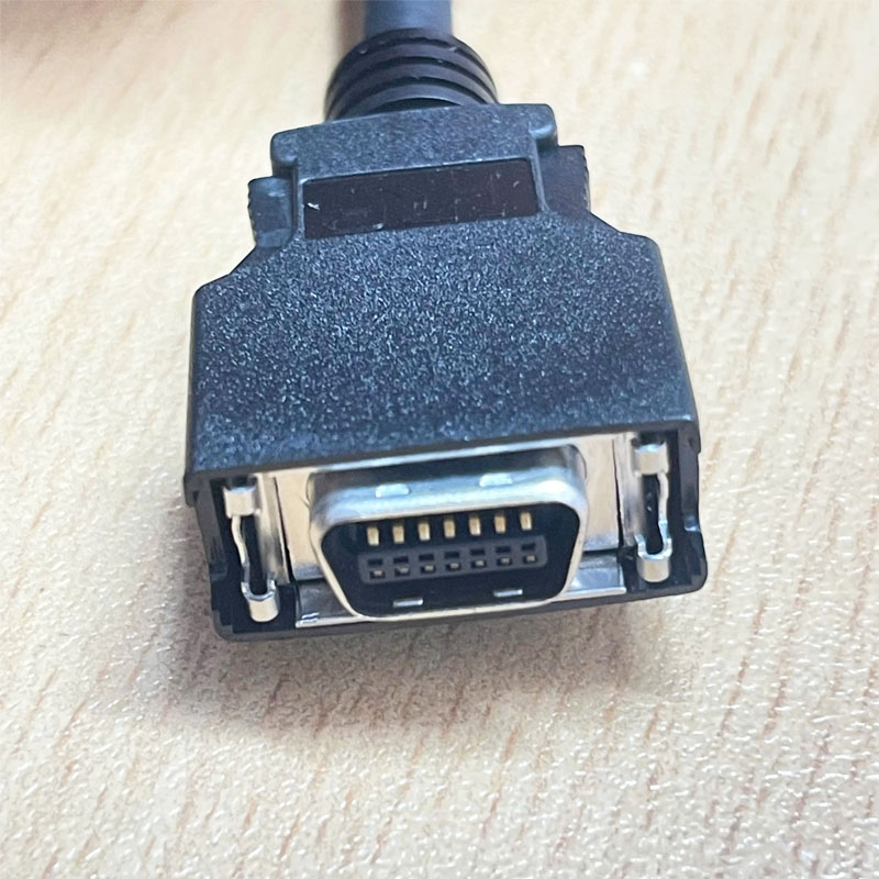 Cáp Điều Khiển KEYENCE LK-GC02 Dài 2.1M Cable HRS MDR 14 Pin Male to Hirose HR25-9TJ-16S 16 Pin Female Connector Plug Socket 16 Pin For Keyence Basler AVT CCD Industrial Camera