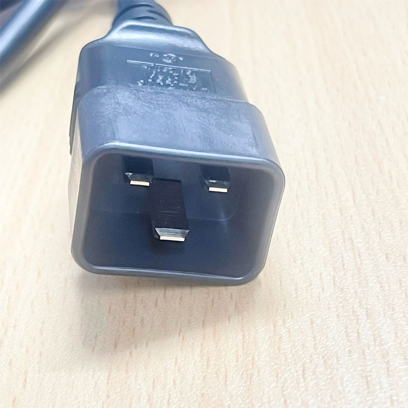Dây Nguồn Máy Chủ Dài 2M Server LIAN DUNG 038-004-973 AC Power Cord Cable Jumper Cord IEC C20 to C13 3x2.08mm² 105°C UL in TAIWAN