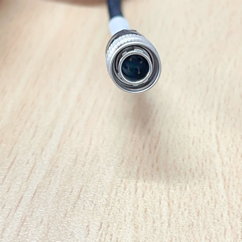 Cáp Hirose HR10A-7P-4P(73) 4 Pin Male Power Cable Connector Dài 10M to 2 Core Open End + PE For Industrial Camera