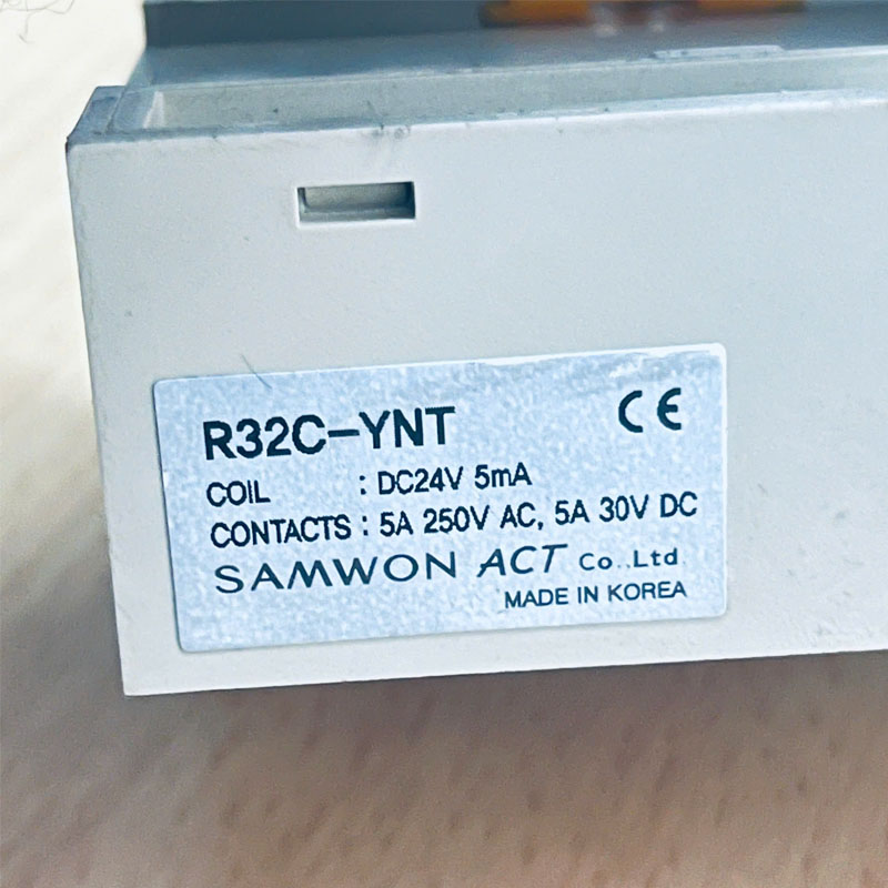Mô-đun IOLINK SAMWON ACT R32C-YNT DC24V 5mA 5A 250V AC, 5A 30V DC Relay Terminal Module Interface Terminal Block in Korea