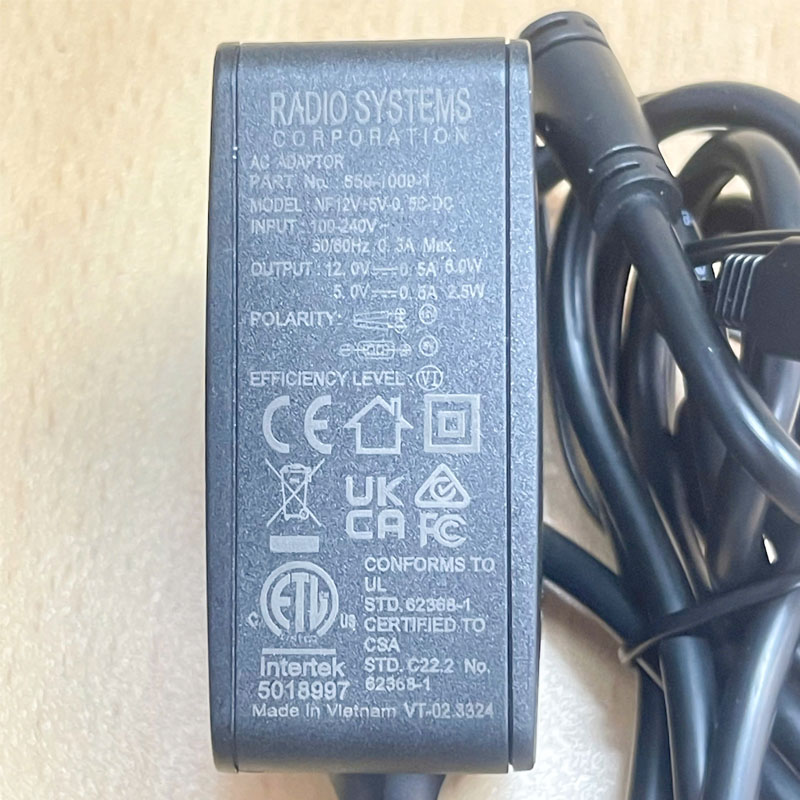 Adapter Original 12V 0.5A 6W 5V 0.5A 2.5W NF12V+5V-05C-DC For Sportdog Charging Adaptor Only Compatible with SD-575E & SD-875E Remote Trainer