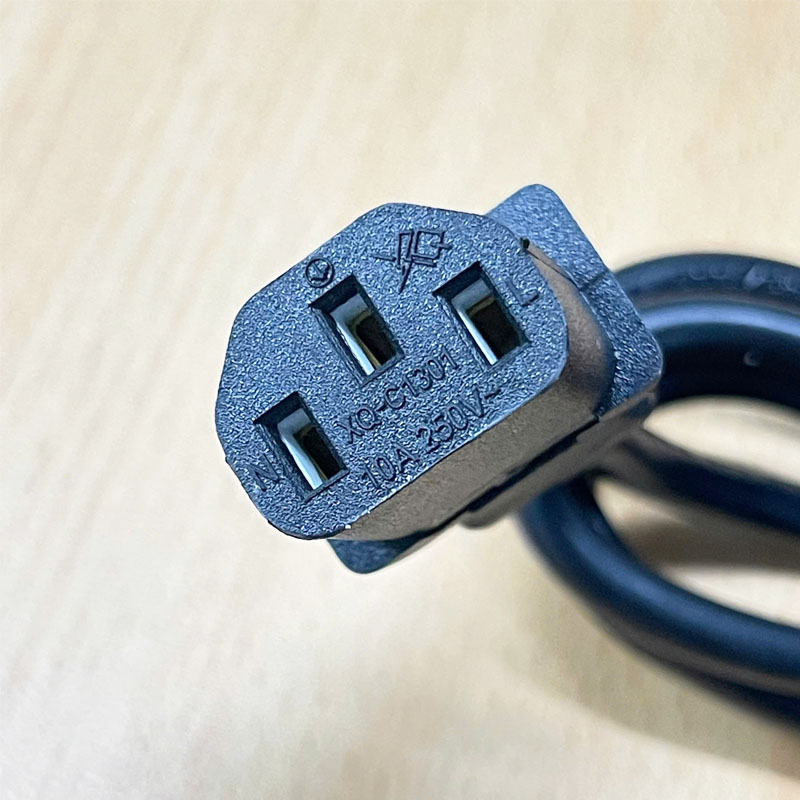 Dây Nguồn Zhongshan XuGuiMing XQ-C1301-XQ-C140 Dài 1.2M AC Power Cord 10A 250V 18AWG 3x0.75mm² HOSVV-F 300/500V