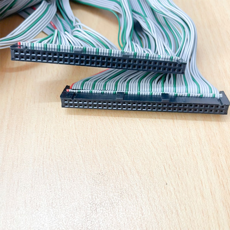 Cáp Bẹ Nhiều Màu IDC 64 Pin 2.54mm Pitch 2x2x32P Female 64 Wire to 7 IDC 20 Pin Female For Industrial Connectors Cable IDC