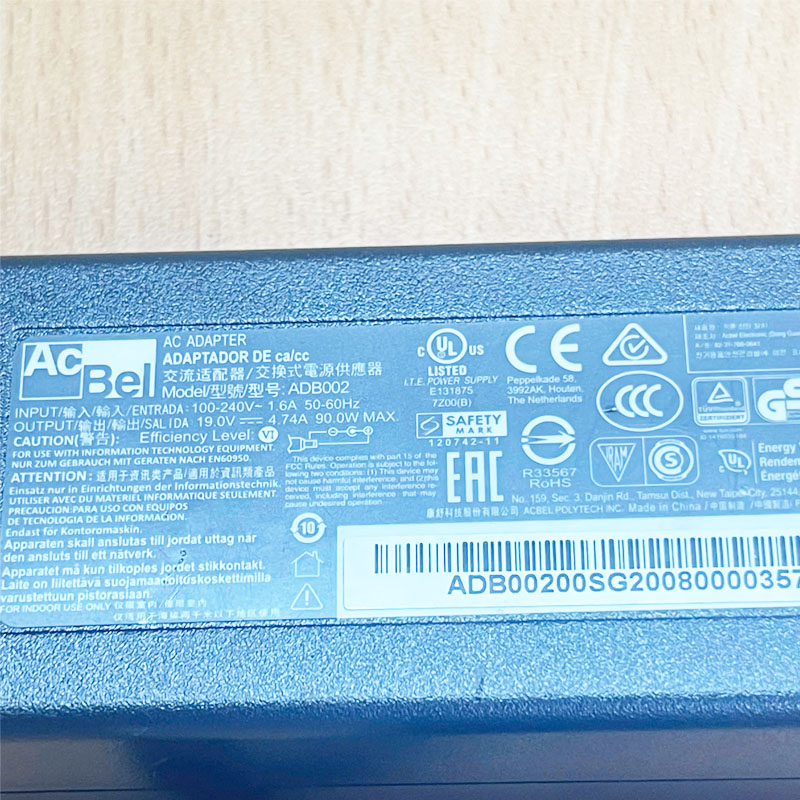 Bộ Đổi Nguồn Adapter 19V 4.74A 90W ACBEL ADB002 Connector Tip Size 5.5mm x 2.5mm For Laptop, Máy Tính Công Nghiệp Scada Computer, Industrial PC, Fanless PC, Fanless Computer, Box PC, Fanless Box PC, Mini PC Intel NUC